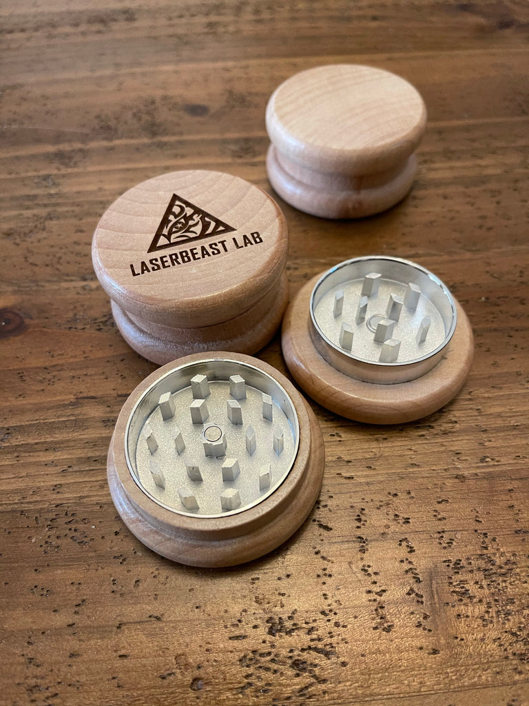 Wooden 55mm Herb Grinder w/ Metal Lining